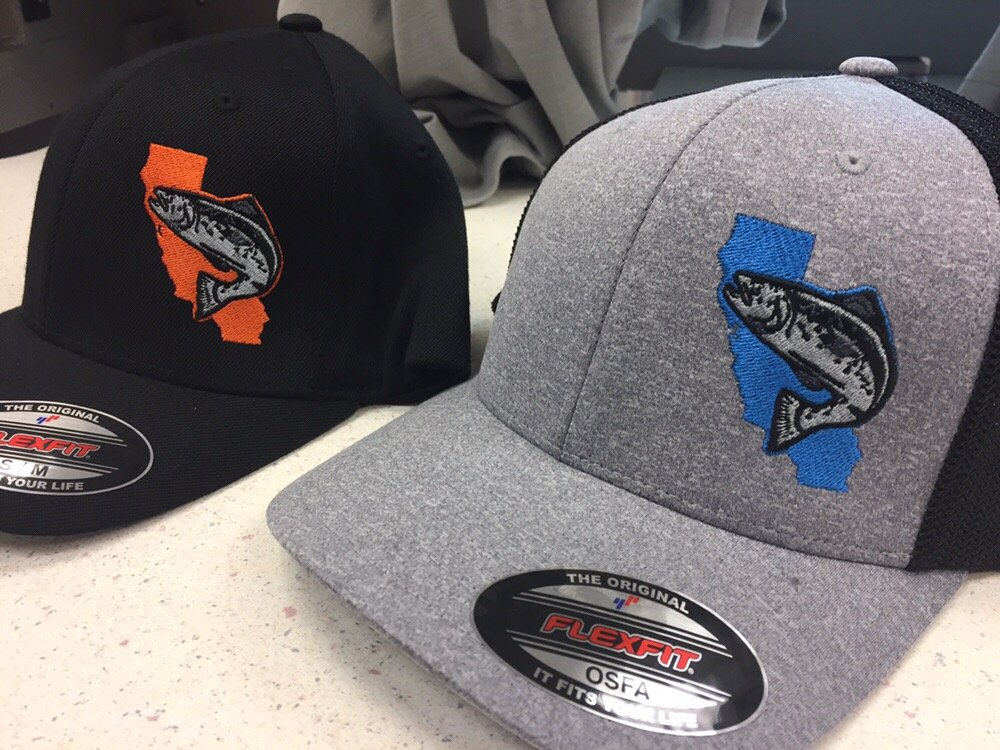 California fish embroidered hats